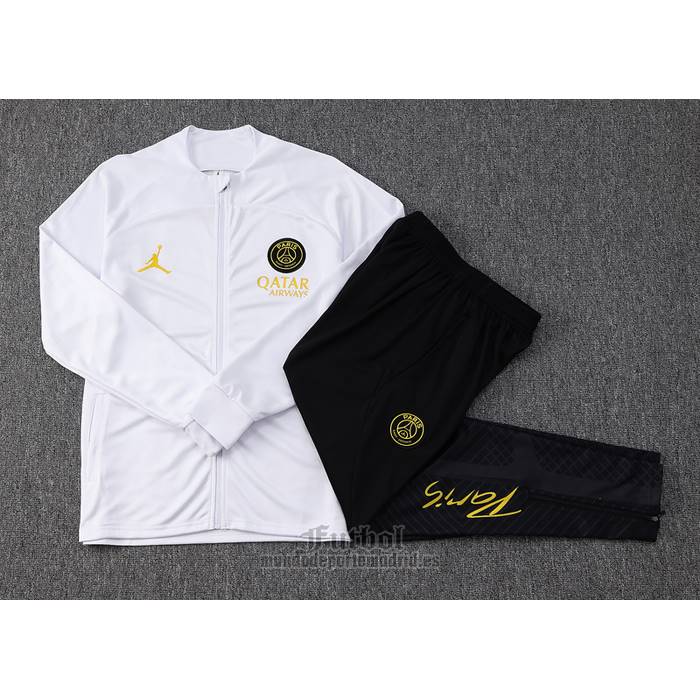 Chandal de Chaqueta del Paris Saint-Germain Jordan Nino 2023-2024 Blanco